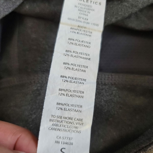 fabletics women leggings Sz S Gray With Orange - Picture 3 of 5